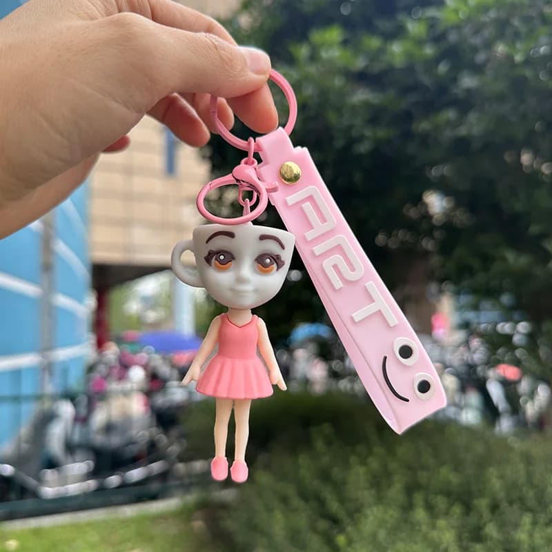 Tralalero Tralala Animals Keychains Anime Tung Tung Sahur Brainrot Car Keys Ring Action Figures Toy Keychains Bags Pendant