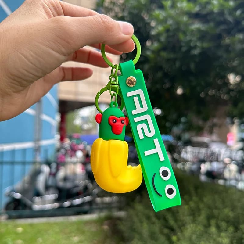 Tralalero Tralala Animals Keychains Anime Tung Tung Sahur Brainrot Car Keys Ring Action Figures Toy Keychains Bags Pendant