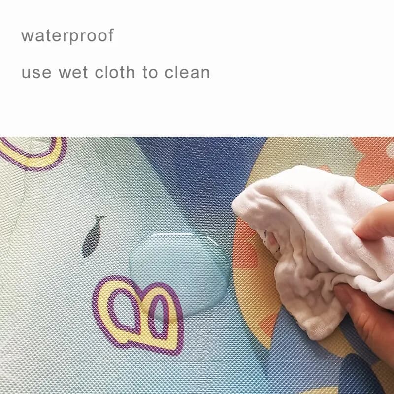 Mata do zabawy dla niemowląt, edukacyjna zabawka dla dzieci – mata do raczkowania / dywanik do zabawy,  dwustronnie drukowany dywanik dziecięcy z pianki na podłogę.