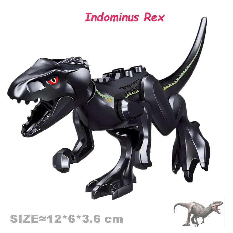 Cool Jurassic Dinosaurs World Velociraptor Triceratops Indominus T-Rex Model Assemble Building Blocks Toys For Children Boy Gift