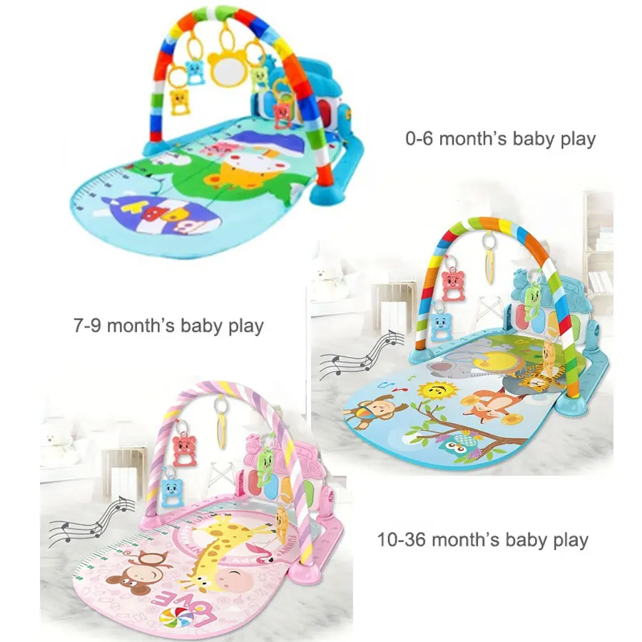 Baby Music Rack Play Mat Baby Rug Early Educational Toy Kids Piano Keyboard Carpet Gym Crawling Activity for Infant Gift