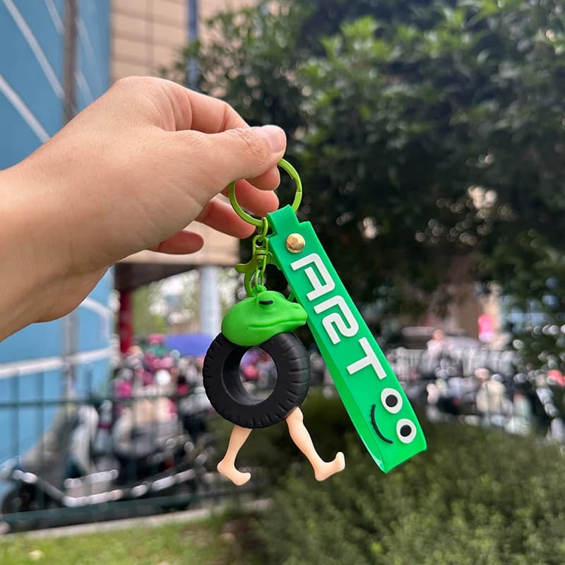 Tralalero Tralala Animals Keychains Anime Tung Tung Sahur Brainrot Car Keys Ring Action Figures Toy Keychains Bags Pendant