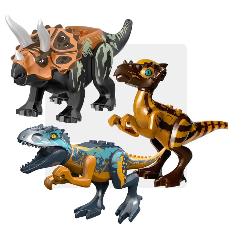 Cool Jurassic Dinosaurs World Velociraptor Triceratops Indominus T-Rex Model Assemble Building Blocks Toys For Children Boy Gift