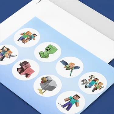 500 pieces of Blo based game sticker roll - Cartoon Cute Minecraft tape, sticker creative ins, decorative sealing stickers