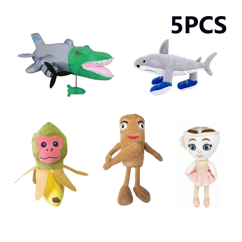 Tungtungsahur Włoski Brainrot Tralalero Tralala Ballerina Cappuccina Zwierzęca pluszowa zabawka Zabawna pluszowa zabawka Towarzysząca lalka Prezent