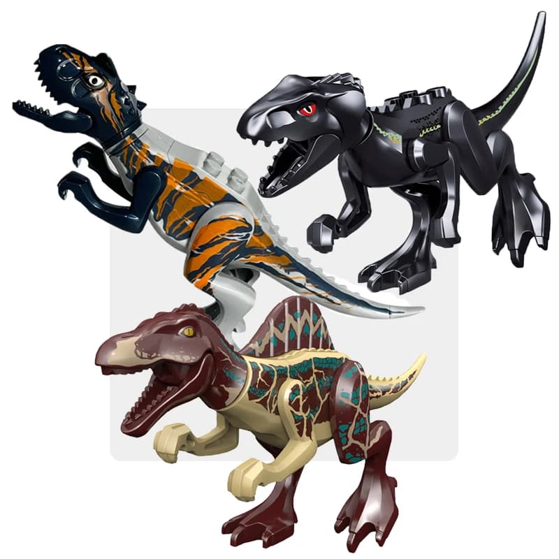 Cool Jurassic Dinosaurs World Velociraptor Triceratops Indominus T-Rex Model Assemble Building Blocks Toys For Children Boy Gift